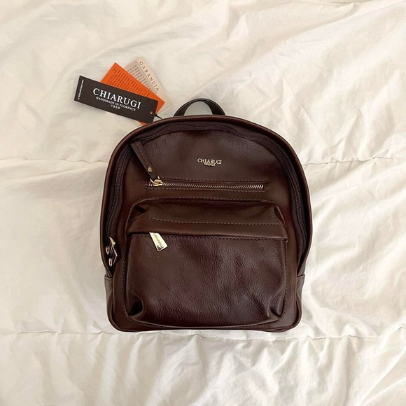 CHIARUGI FIRENZE® WOMEN'S MINI LEATHER BACKPACK. - Picture 2 of 4